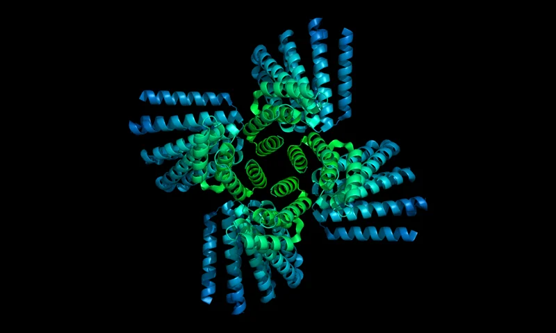Molecular render representing ProteinMPNN